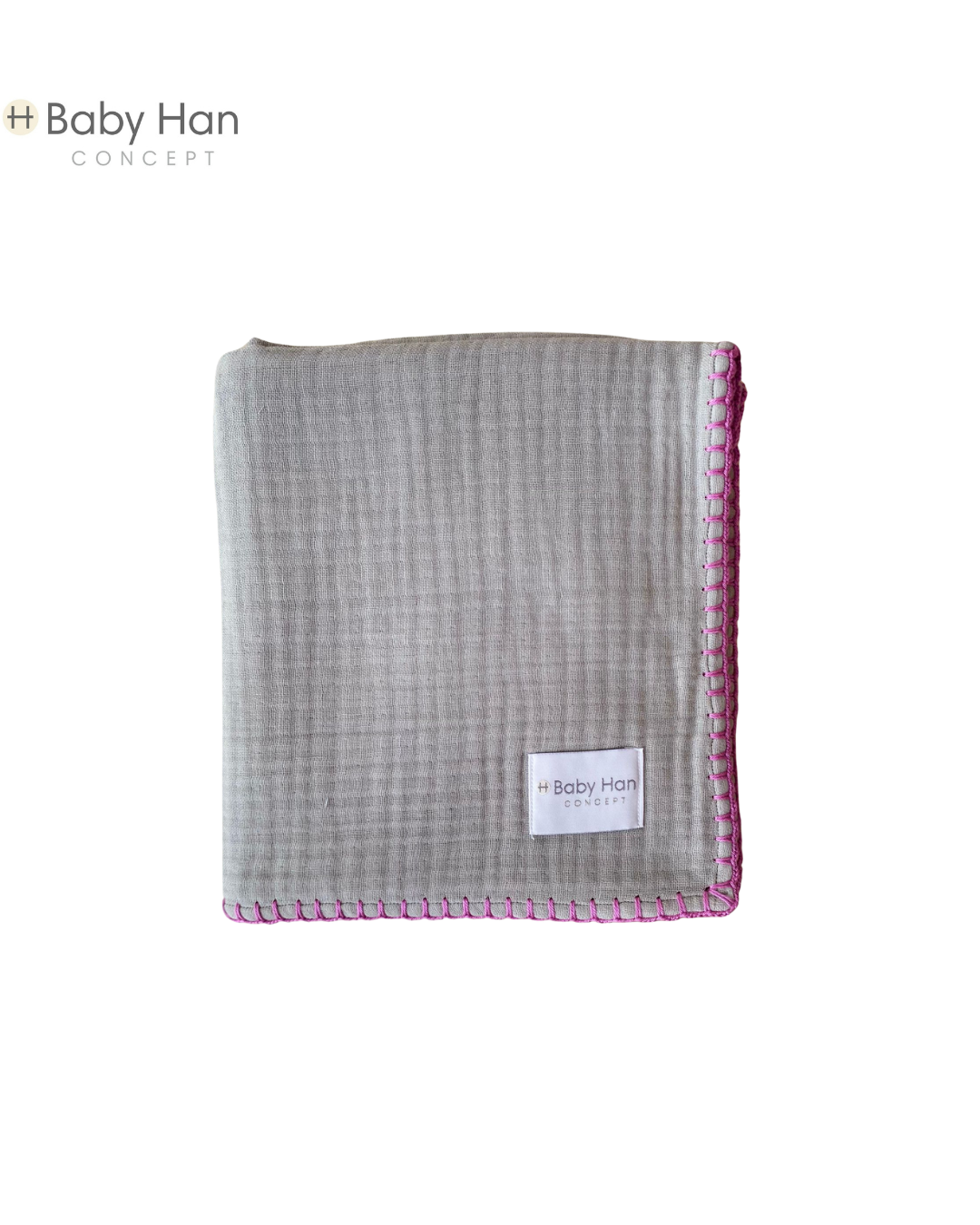 Dört Kat Kenar Örgülü Müslin Örtü- Gri seri - Görsel 2