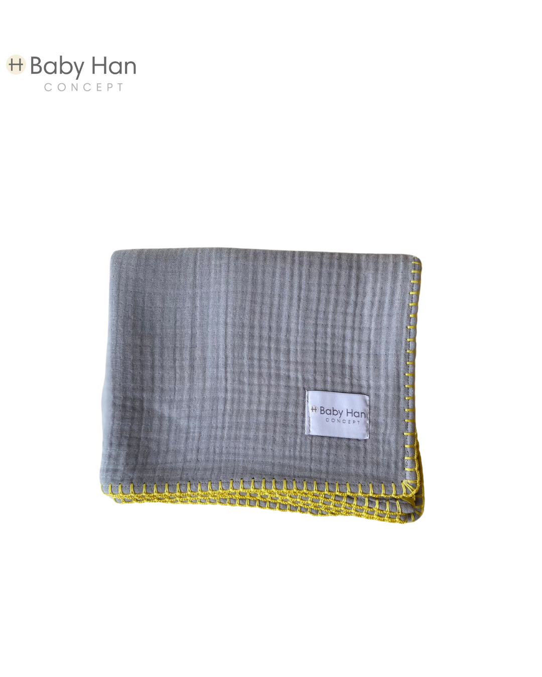 Dört Kat Kenar Örgülü Müslin Örtü- Gri seri - Görsel 4